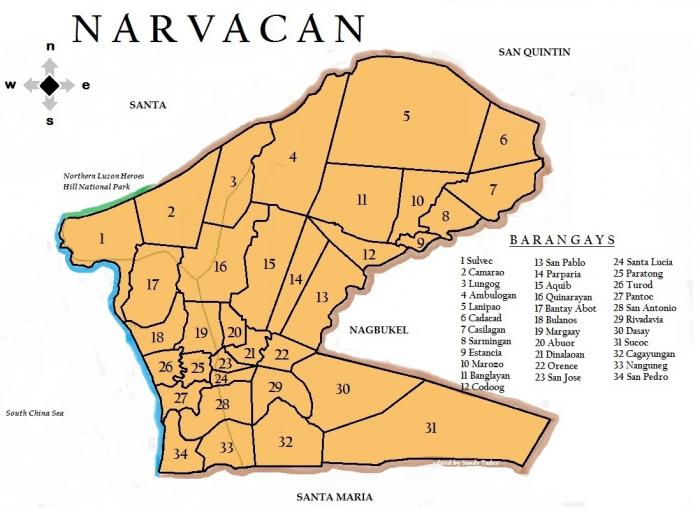 Narvacan Ilocos Sur Map Narvacan