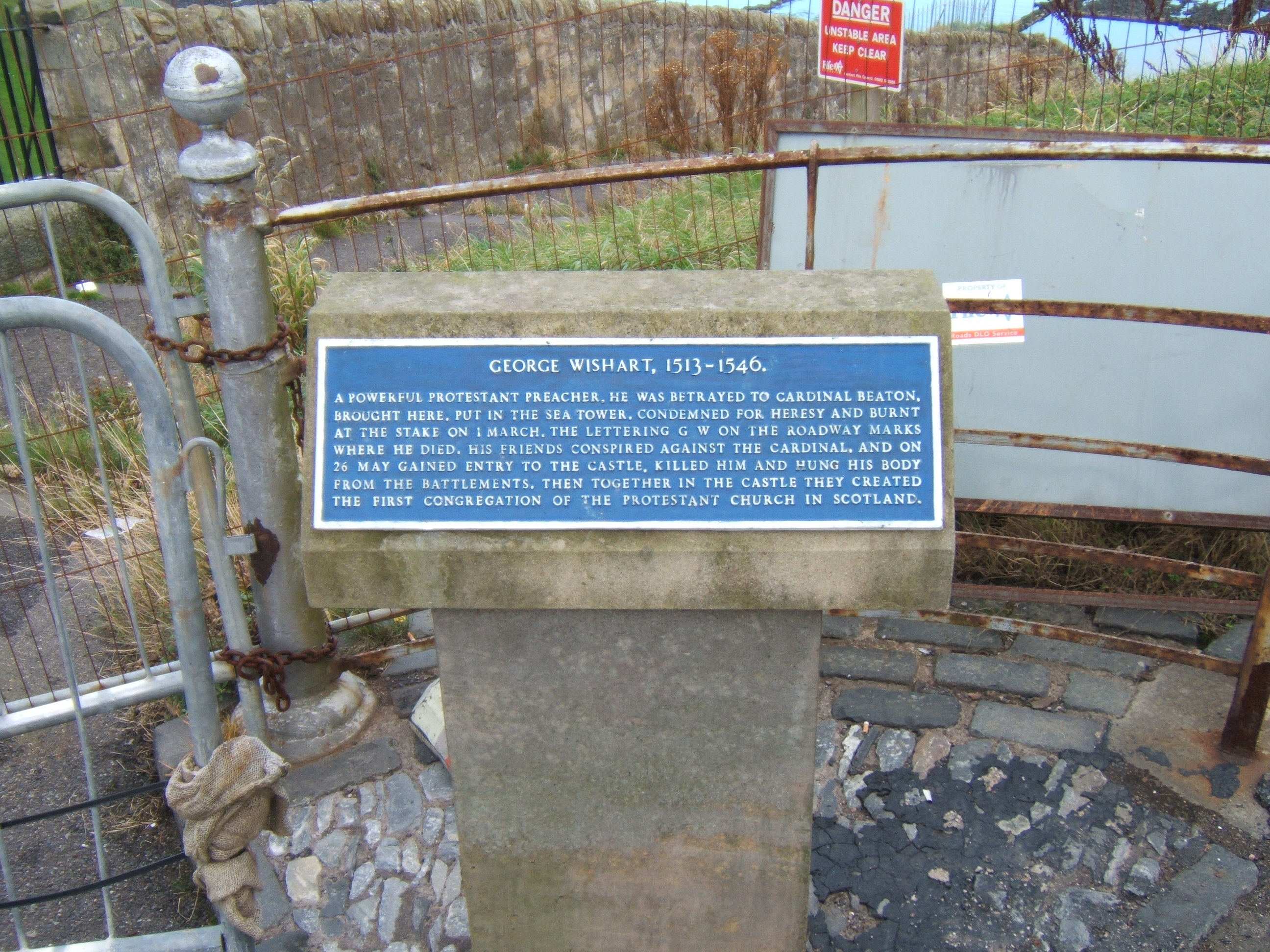 Site of Wishart's Martyrdom St Andrews