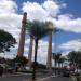 Chaminés da antiga fábrica de cimento na Contagem city