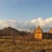 The ruins of farm buildings