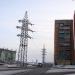 Опора высоковольтной ЛЭП в городе Норильск