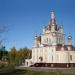 Строящийся каменный храм Сретения Господня в городе Москва