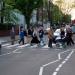 The Beatles's Abbey Road album cover in London city