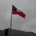 Bandera Bicentenario en la ciudad de Santiago de Chile
