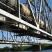 Железнодорожный мост через реку Вологду в городе Вологда