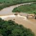 Vertedouro da barragem da Usina Itaipava na Cajuru city