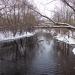 Пешеходный мост через реку Иж в городе Ижевск