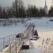 Разобранный пешеходный мост через Заводской канал (ru) in Uusi Laatokankaupunki city