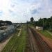 Footbridge across railway yard