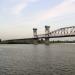 The old bridge over the Volga in Astrakhan city