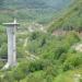 Water intake tower with morning glory spillway on Plovdivtsi dam