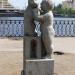 'Boy and Cat' sculpture in Vyborg city
