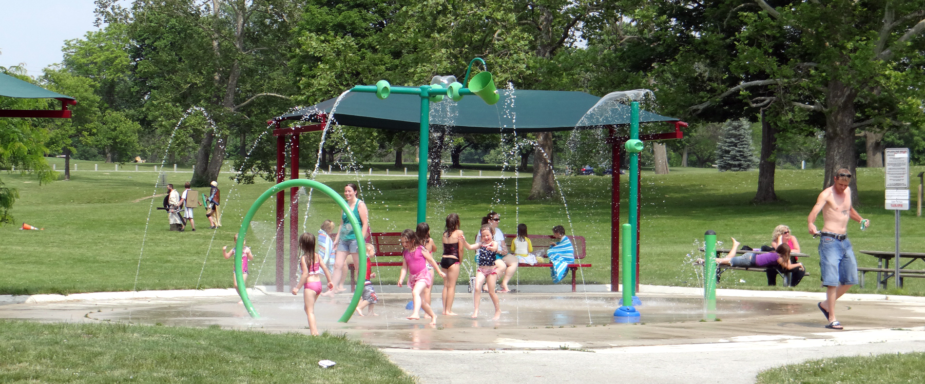 Shoaff Park Splash Pad Fort Wayne, Indiana water park