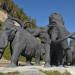 Sculptures of mammoths in Khanty-Mansiysk city