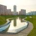 Плотина Дюссельдорфского пруда в городе Москва