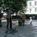 Praga musicians sculpture in Warsaw city