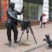 Скульптура фотографа с собачкой в городе Нижний Новгород