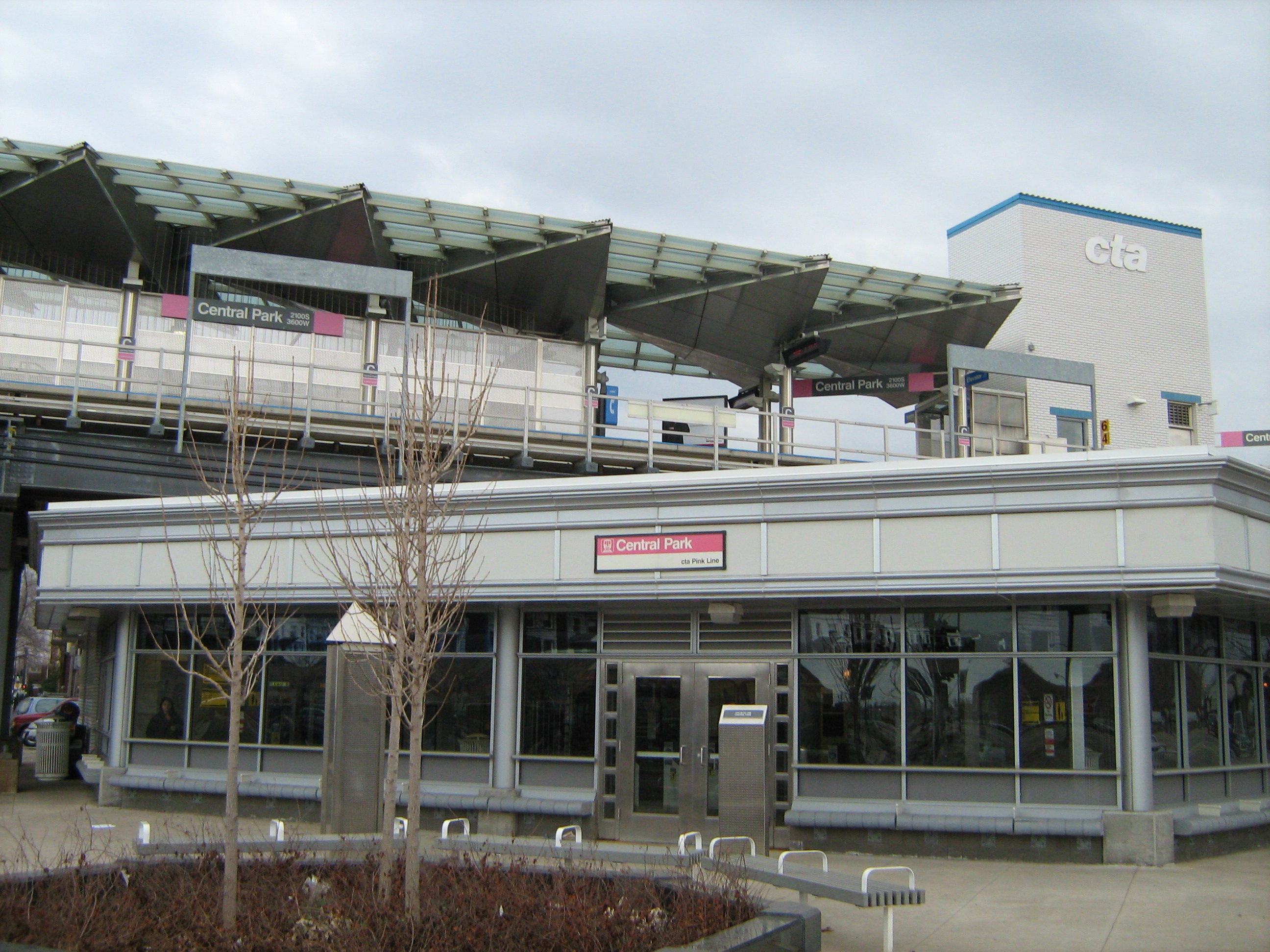 Central Park CTA Pink Line Station Chicago, Illinois