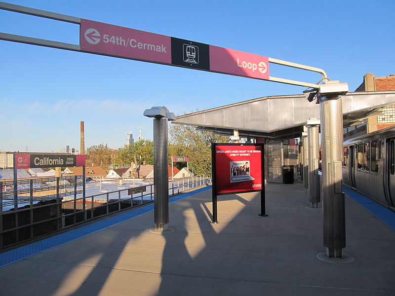 California CTA Pink Line Station