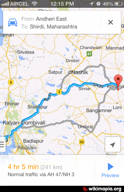 Mumbai To Shirdi Distance In Km By Road Map Ghoti Bypass (Mumbai To Shirdi Route Via Ghoti Village (Gaon))