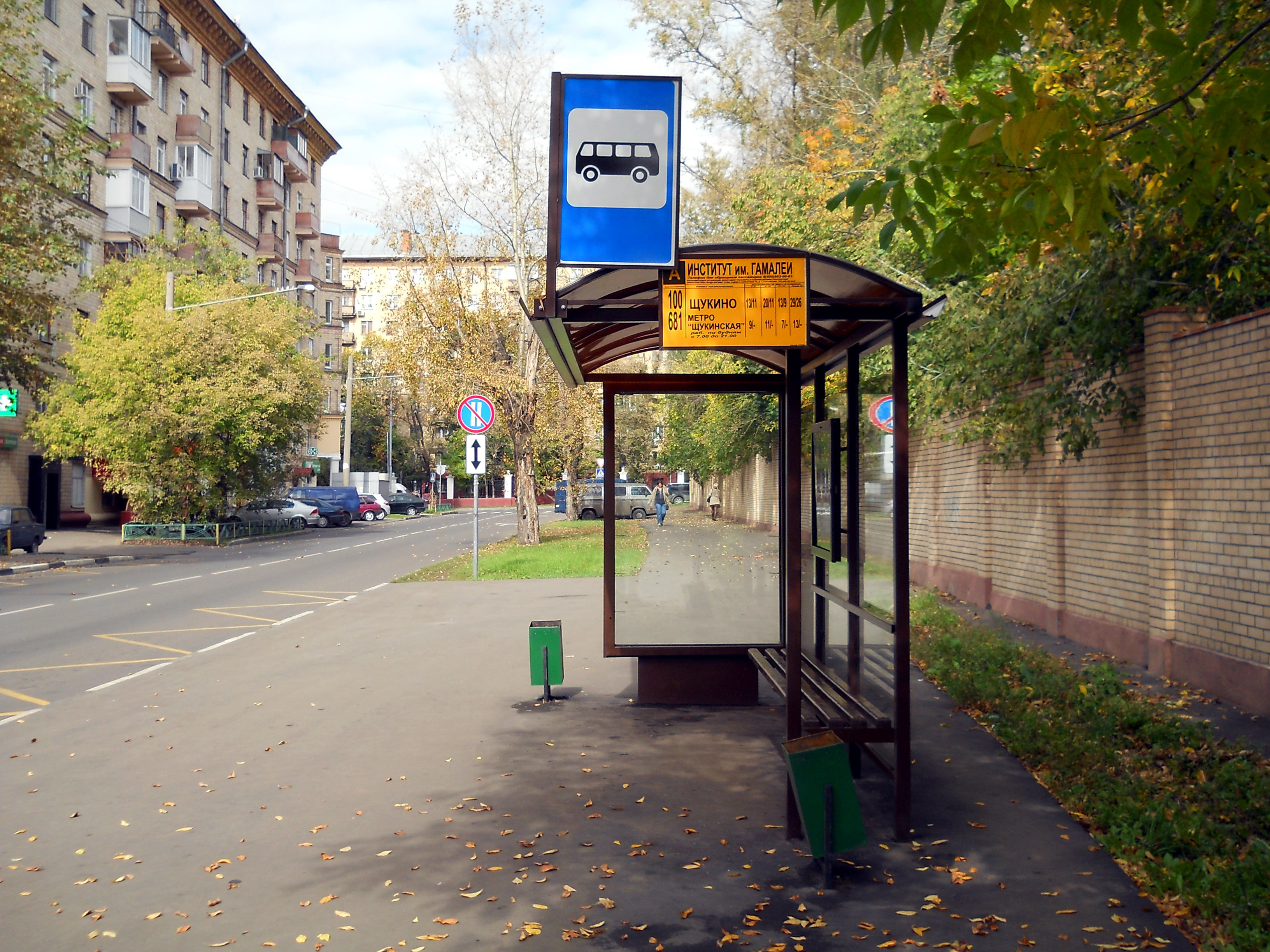Автобусная остановка Гамалеи