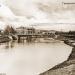 Bridge on the Shelon` river in Porkhov city