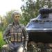 Скульптура Воина и памятная табличка в городе Белгород-Днестровский