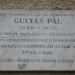 Gulyás Pál emléktábla in Debrecen city