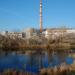 Снесённая дымовая труба в городе Лисичанск
