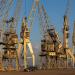 Harbour Cranes in Antwerp city