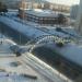 Пешеходный мост в городе Лесной