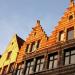 House with crow-stepped gable in Antwerp city