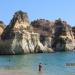 Praia dos tres irmaos in Alvor, Portimao, Portugal city