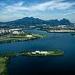 Lagoa de Jacarepaguá na Rio de Janeiro city