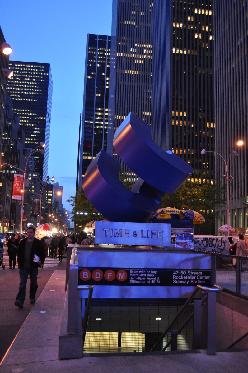 47th 50th Street/Rockefeller Center Subway Station Entrance (B,D,F,M) New York City, New York