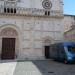 Facade of the Cathedral of San Rufino in Assisi,  Italy city