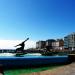 Monumento dos surfistas in A Coruña city