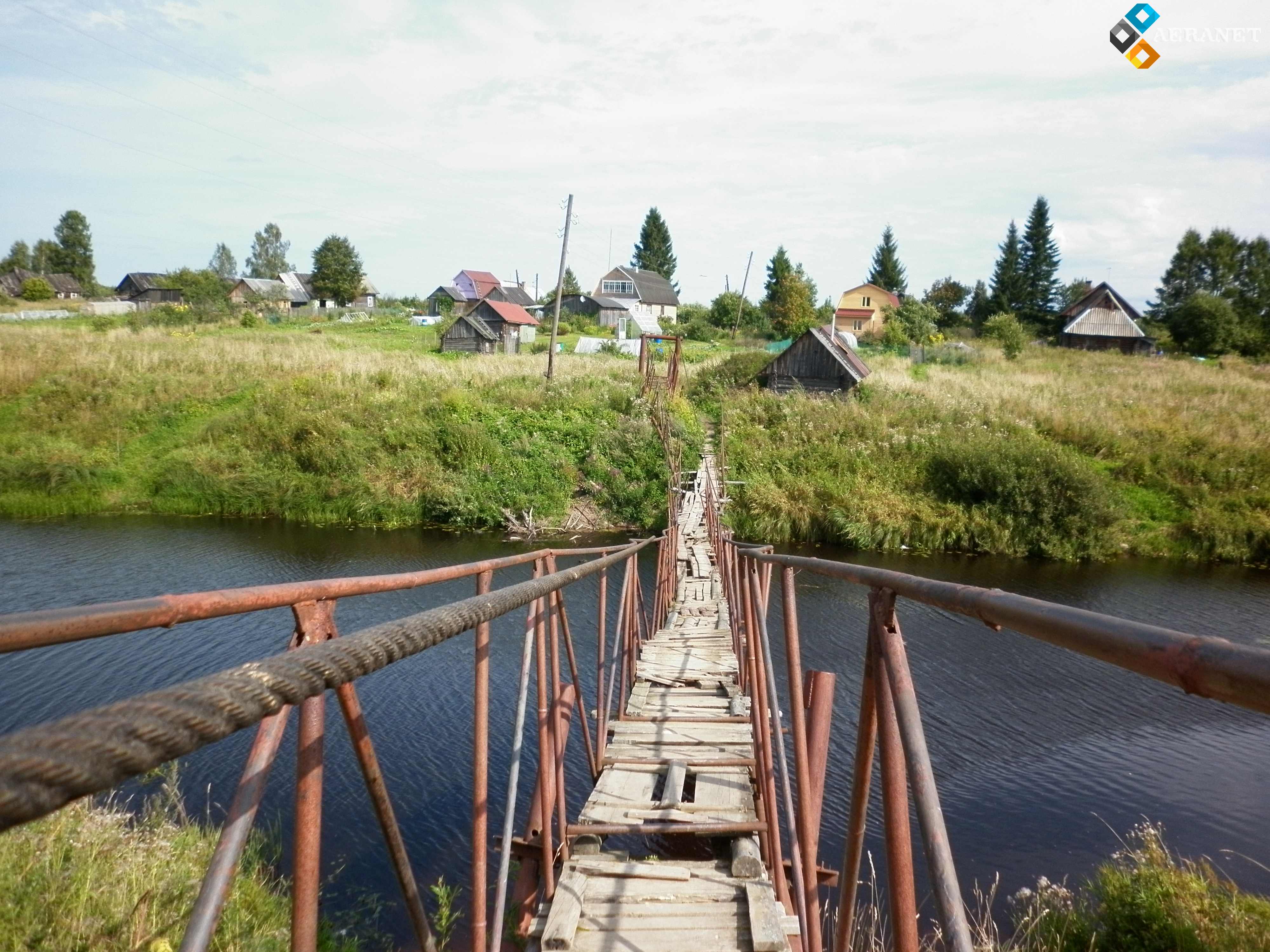 Подвесной мост в Дроздово Ленинградская область