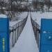 Пешеходный мост через реку Нугрь в городе Болхов