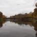 Footbridge over the Grand River in Lansing, Michigan city