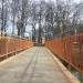 Пешеходный мост через реку Лопасню в городе Чехов