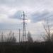 Несущая опора высоковольтной ЛЭП в городе Новосибирск