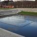 Pond with fountain in Madrid city