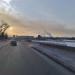 Former site where snow was dumped into thr river in Moscow city