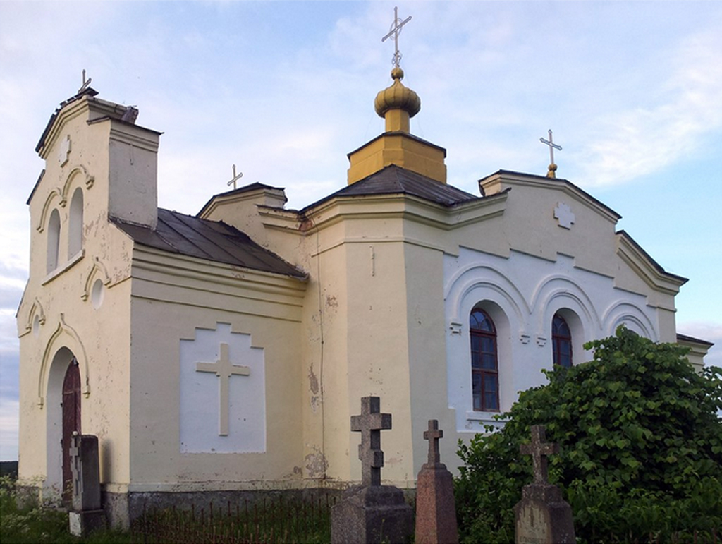 Печки Псковский район Церковь Георгия Победоносца