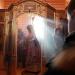 Temporary orthodox wooden church of the Blessed Martyrs Princes Boris and Gleb in Moscow city