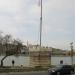 Bastion with flagpole in Budapest city