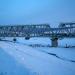 Опоры железнодорожного моста в городе Комсомольск-на-Амуре