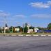 Traffic circle with cross in Melitopol city