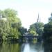 Minnewater bridge in Bruges city